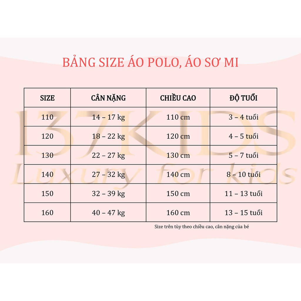 Áo polo cotton cao cấp 137kids áo phông có cổ cho bé trai thấm hút mồ hôi - ảnh sản phẩm 6