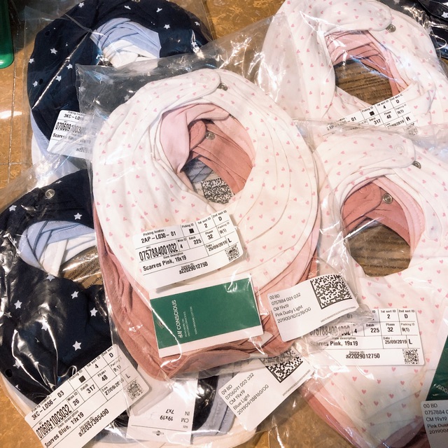 Tách set 3 yếm xanh HM H&M_hàng chính hãng authentic