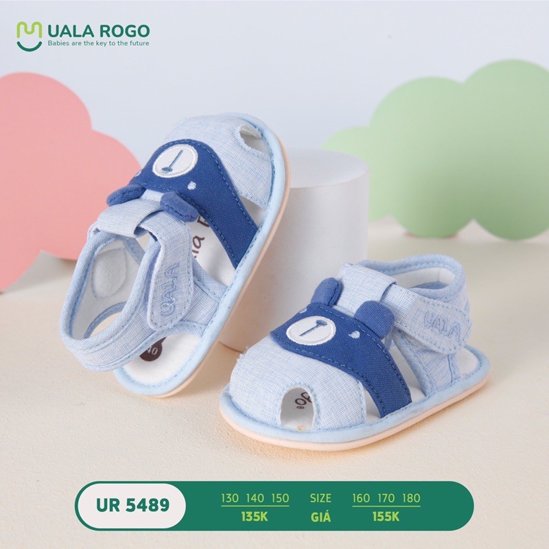 UALA ROGO-Giày tập đi hình mặt con gấu chuẩn y khoa đế cao su non chống trơn trượt bé trai bé gái siêu mềm nhẹ