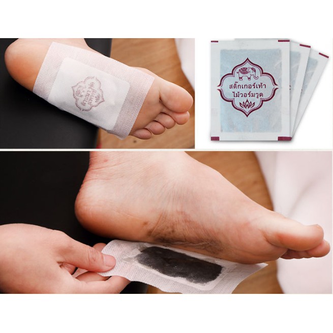 (Gói 10 Miếng) Dán Thải Độc Bàn Chân SUIMEI & SAIMAO FOOT PATCH Thái Lan