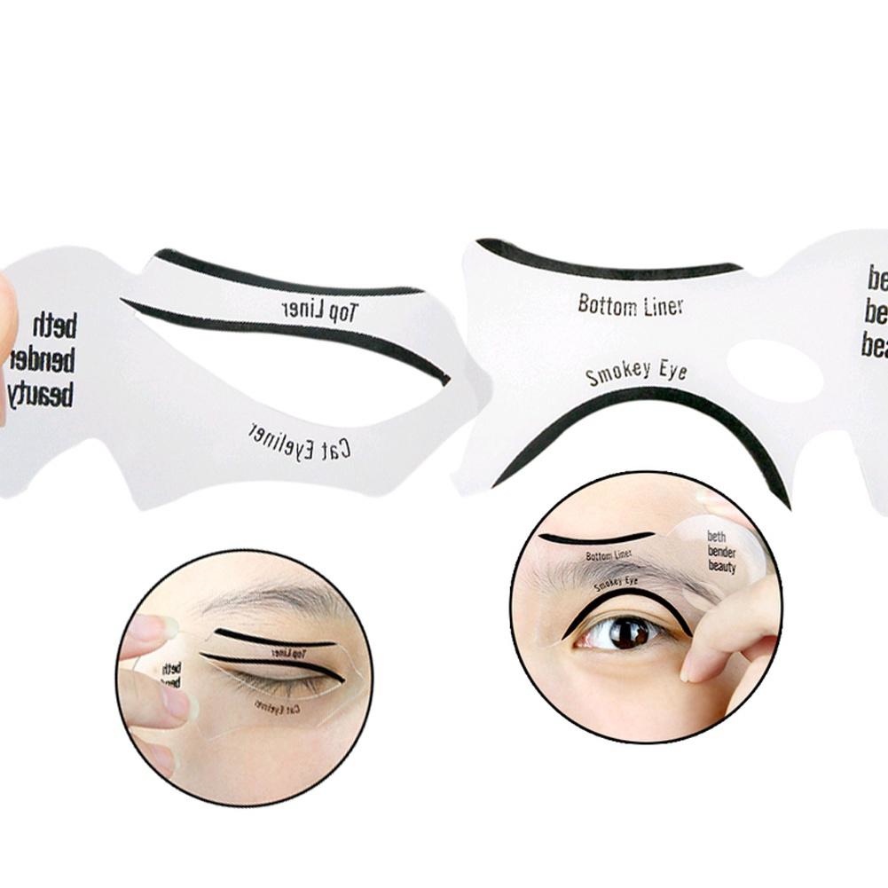 [Hàng mới về] Set 2 khuôn kẻ mắt mèo/trang điểm mắt khói chuyên nghiệp