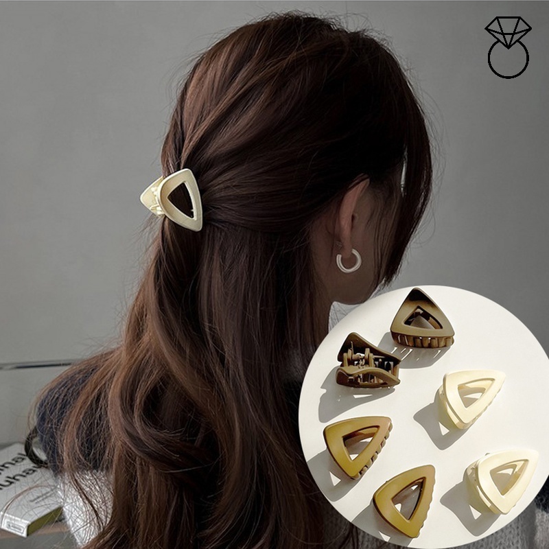 Kẹp Tóc Màu Trơn Đơn Giản Sáng Tạo Phong Cách Retro Hàn Quốc Cho Nữ