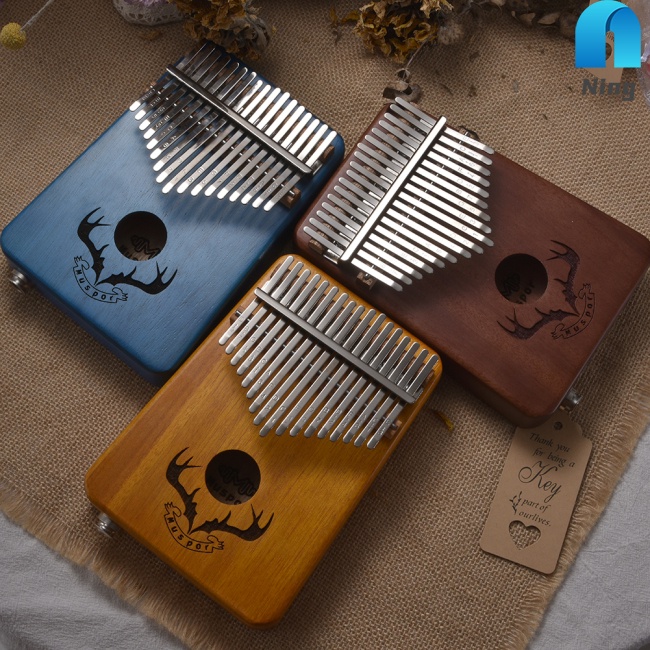 Đàn Kalimba 17 Phím EQ Kalmba Mahogany Bằng Gỗ Gụ Kèm Búa Chỉnh Dây Đàn Guitar Điện Dành Cho Người Mới Bắt Đầu