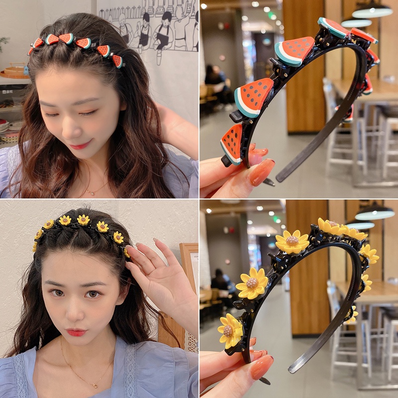 Cài tóc đính hoa nhiều màu sắc tùy chọn phong cách Hàn Quốc dễ thương cho nữ