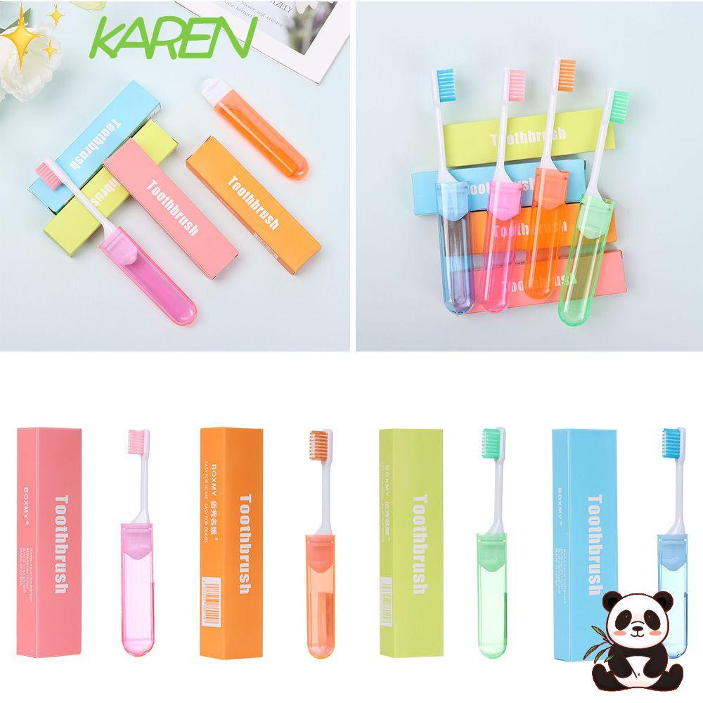 [Hàng mới về] Bàn chải đánh răng mềm mại gấp gọn xách tay hữu ích ngoài trời du lịch cắm trại