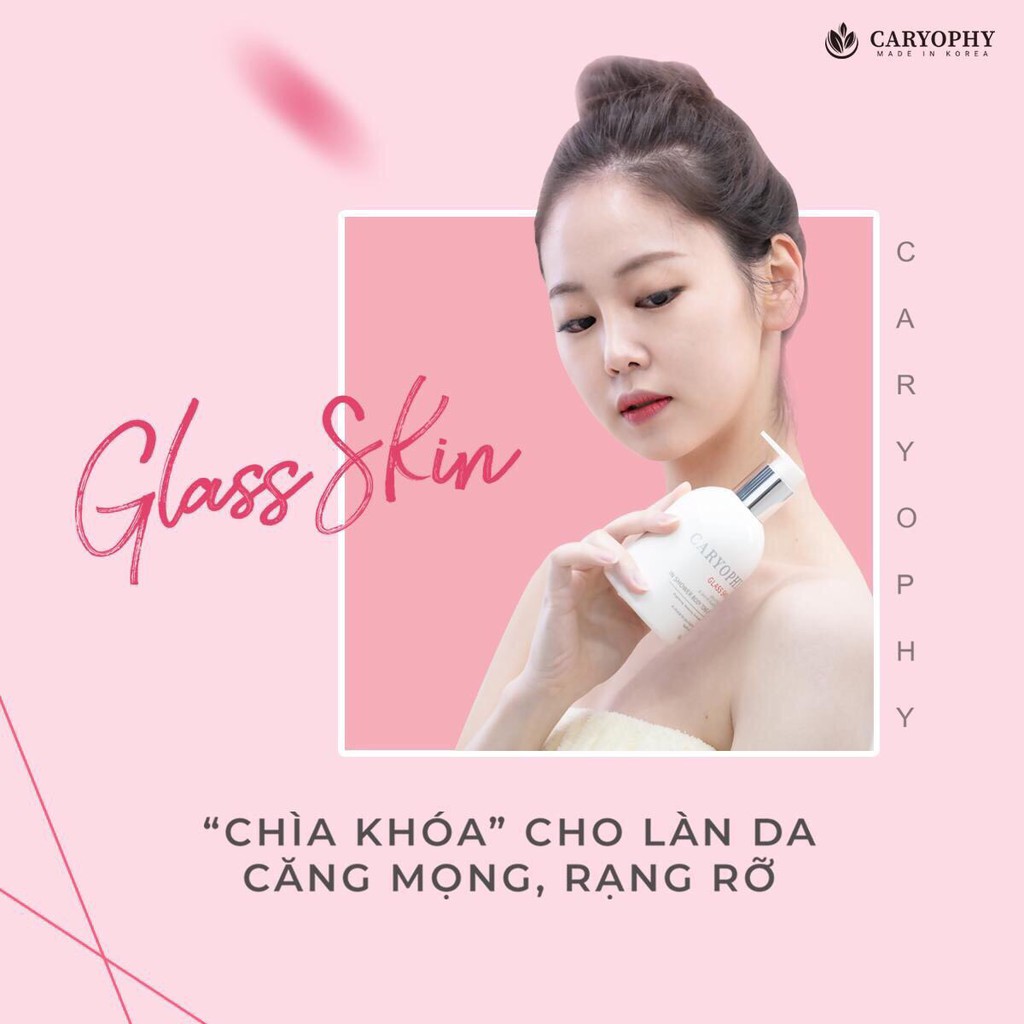 Kem dưỡng trắng body Caryophy Glass Skin In Shower Body Tone-Up 300g