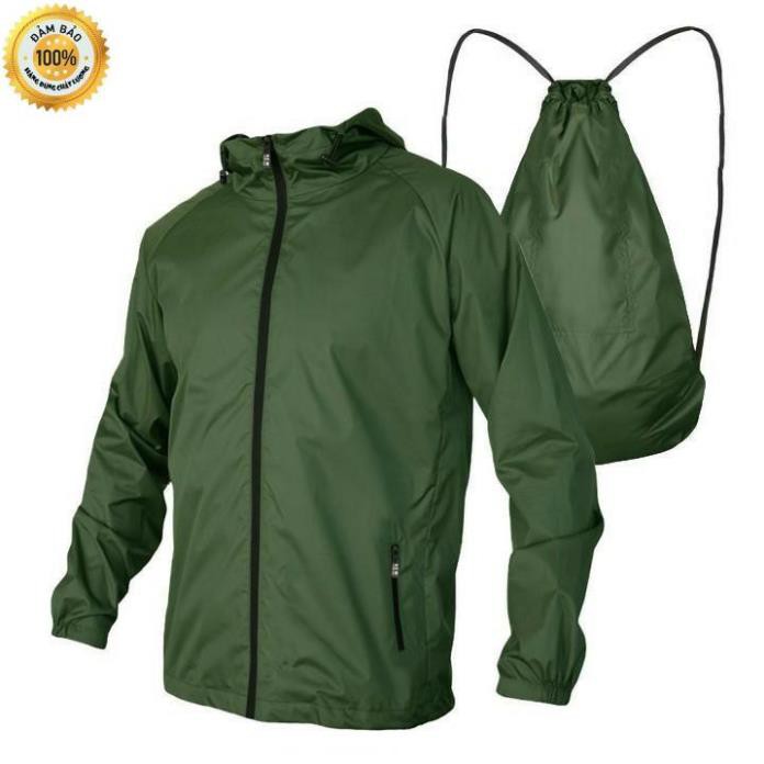 Áo khoác dù nhẹ 2 trong 1 chuyển đổi thành túi balo TTGShcm BKD35 (có túi trong) ( CHÍNH HÃNG )