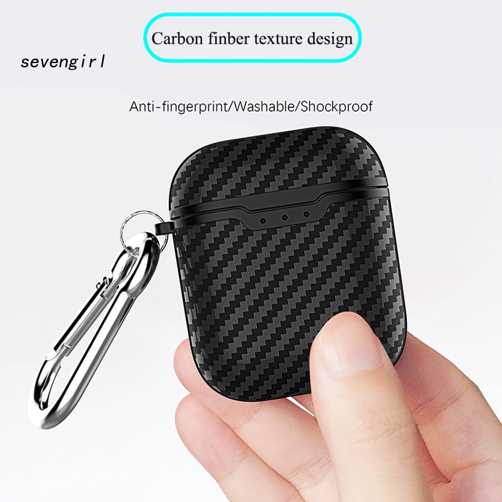 Hộp Bảo Vệ Tai Nghe Airpods Bằng Sợi Carbon Chống Bụi 1/2