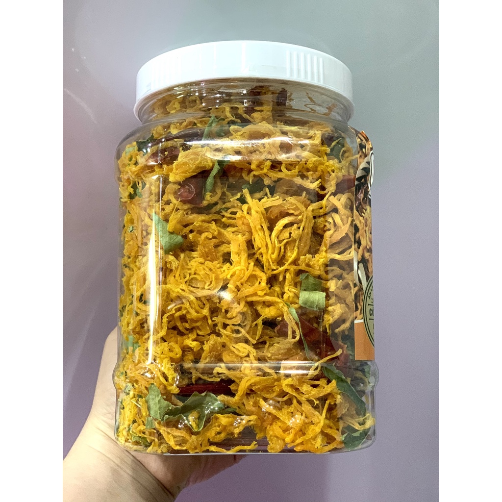 Khô Gà Lá Chanh 100% Thịt Gà Loại 1 , 1KG ( 2 hủ lớn) | [Freeship từ 50K]  Hàng Ngon Nhà Làm