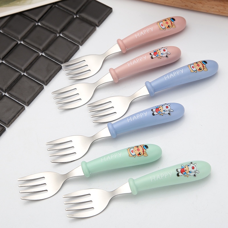 Set muỗng nĩa inox 304 kiểu dáng hoạt hình đáng yêu cho bé