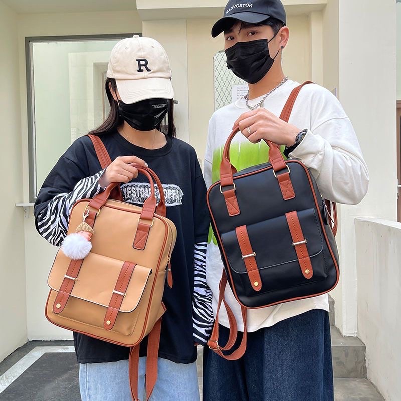 Balo đi học thời trang cá tính - da pu chống thấm cao cấp tiện lợi - balo đôi nam nữ phong cách hàn quốc