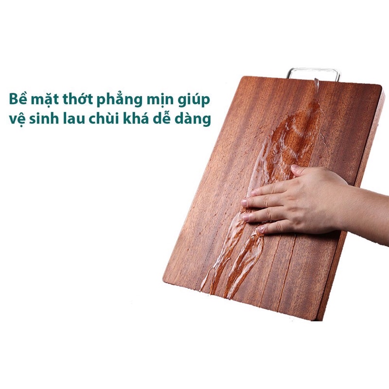 Thớt gỗ chữ nhật ,gỗ nghiến tây bắc, thớt gỗ không tâm nguyên khối độ bền cao, Sammi shop