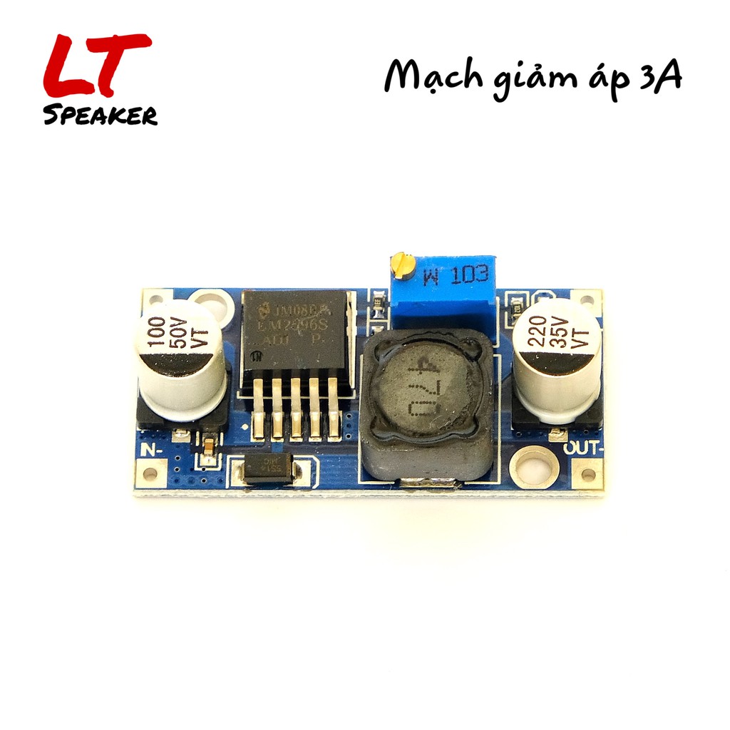 Mạch giảm áp DC - DC 3A LM2596 IN 3-40V OUT 1.5-35V mạch hạ áp DIY loa bluetooth