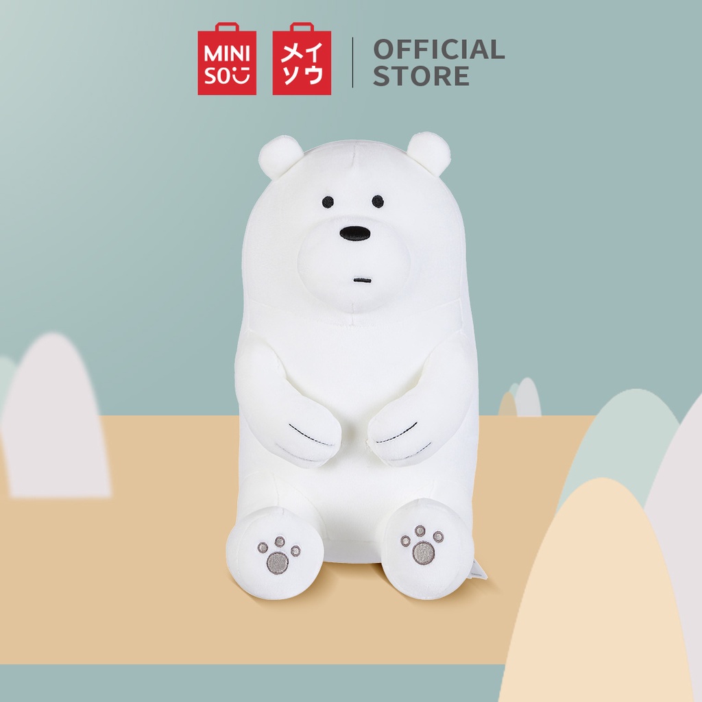 [Mã LIFEMALL2503 giảm 15% đơn 99K] Gấu bông Miniso x We Bare Bears (Nâu)