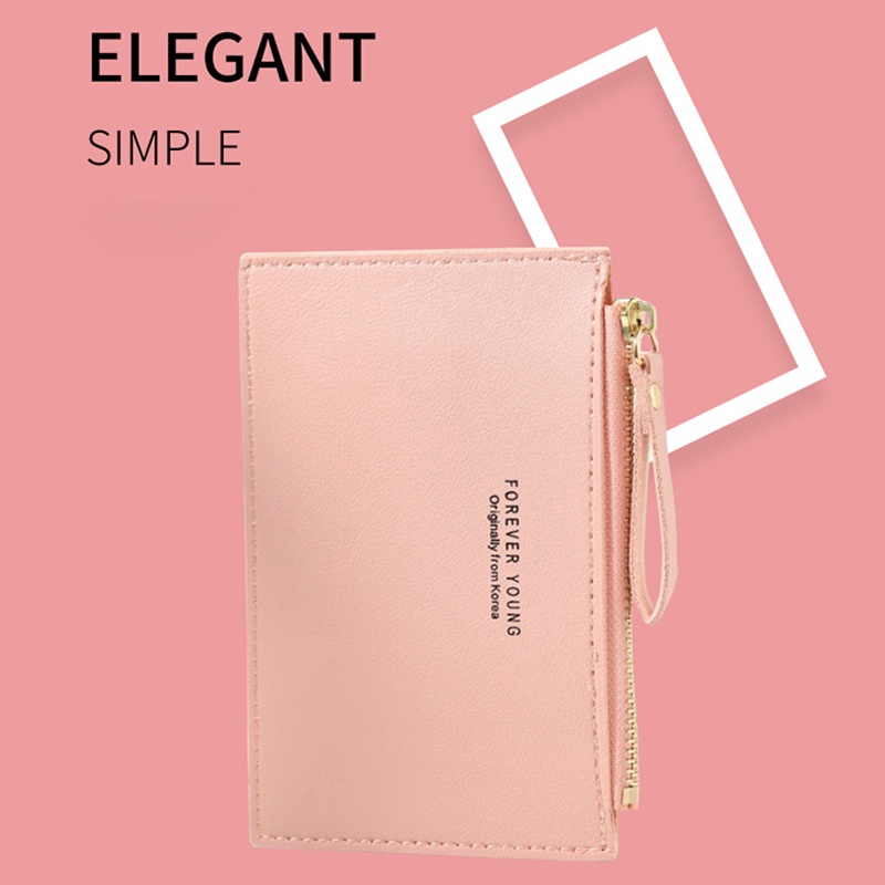 Ví Da PU Cầm Tay Có Khóa Kéo Đựng Tiền / Thẻ / Điện Thoại Tiện Lợi