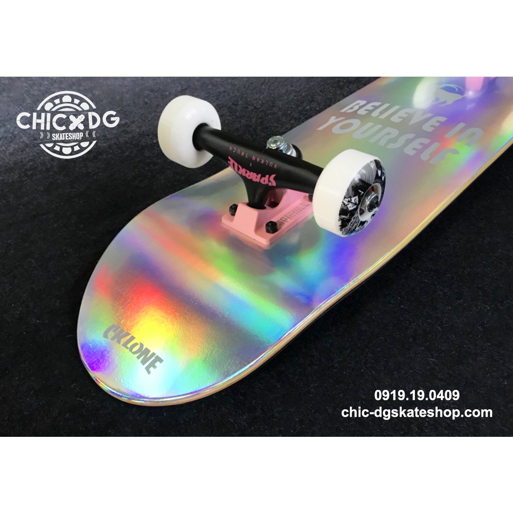 Truck ván trượt chuyên nghiệp - trục skateboard Cklone Hollow Kingpin 5.25", Sparkle Hollow Truck 5.25"