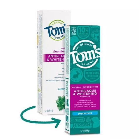 Kem đánh răng tự nhiên Tom's of Maine Antiplaque & Whitening 156g