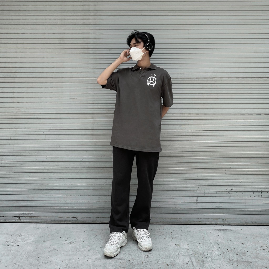 ÁO THUN FF FORM RỘNG POLO IM SAD, VẢI THUN 2 CHIỀU 100% COTTON 250G