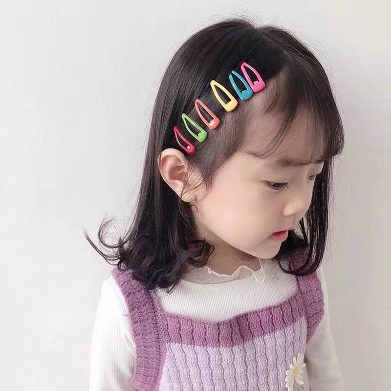 Sét 4 cặp tóc bấm, kẹp tóc mái style Hàn Quốc màu candy dễ thương cho bé gái Xu Xu Kids