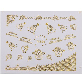 Sticker dán móng họa tiết giáng sinh 3D