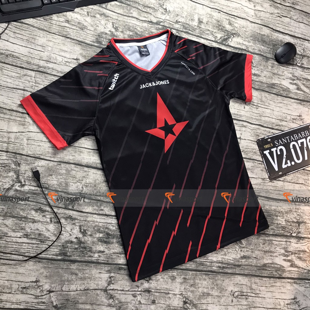 Áo game thi đấu Esports thun ngắn tay nam - Mẫu Astralis 2020 Fanmade dáng suông
