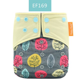 Combo Bỉm Tả Vải HappyFlute cho bé từ 1m, 1 size dùng đến bé 30m Lót Charcoal Than tre kèm viền chống tràn x2 Nana Shop