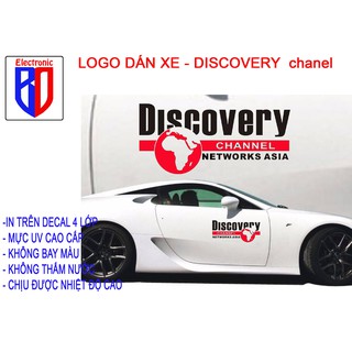 Bộ tem dán discovery đen đỏ dán mọi xe ô tô dài 35cm 28cm