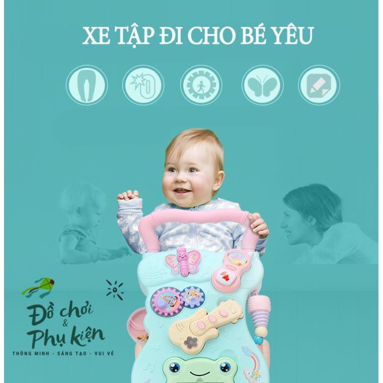 Xe tập đi đa năng chống trượt, có nhạc và đồ chơi cho bé
