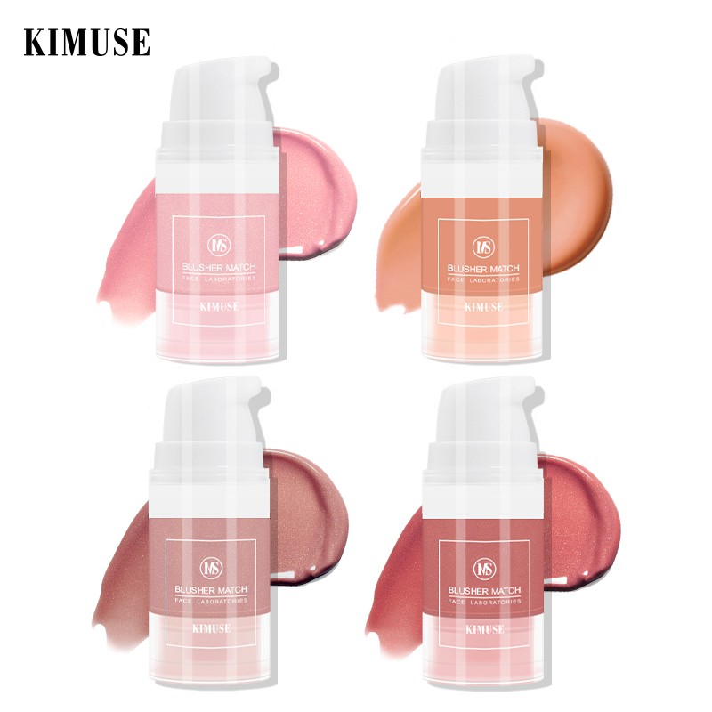[Hàng mới về] Kem má hồng Kimuse dạng lỏng lâu trôi chống thấm nước không phai trang điểm đẹp mắt 6ml | BigBuy360 - bigbuy360.vn
