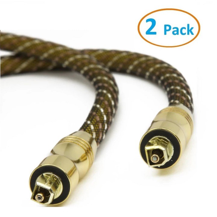 Cáp quang âm thanh mạ vàng 24k 1m (Vàng đồng) - Toslink Optical Cable - Dây âm thanh quang