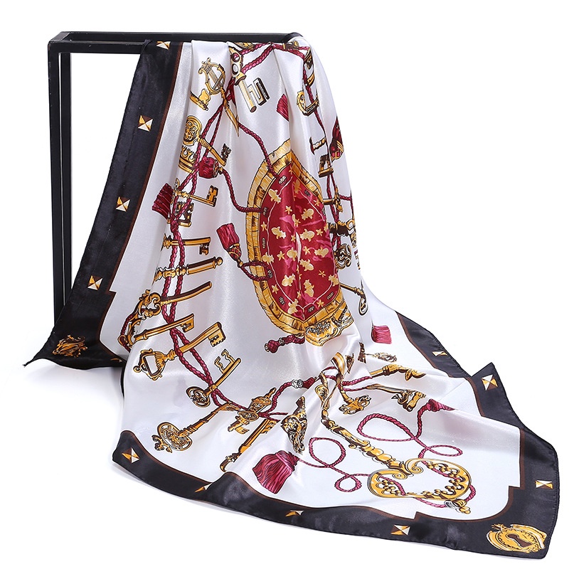 Mới Khăn Choàng Vuông 90CM WJ1003-23 Thời Trang Dành Cho Nữ