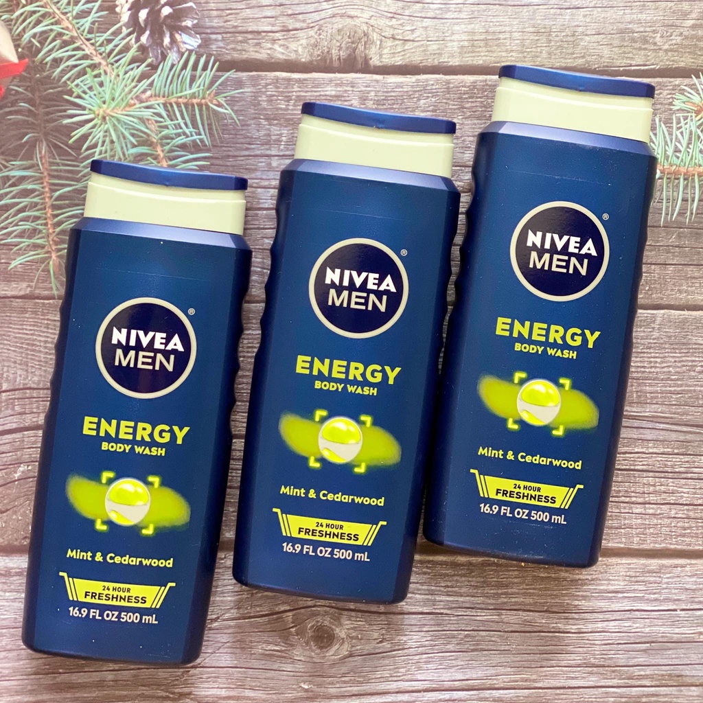 Tắm-Gội 3in1 Nivea Men Energy 500ml