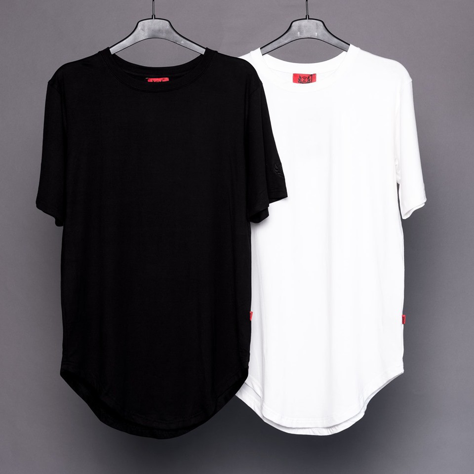 Áo layer tà bầu unisex - longtee basic đen / trắng - áo thun over thời trang nam nữ teen tee
