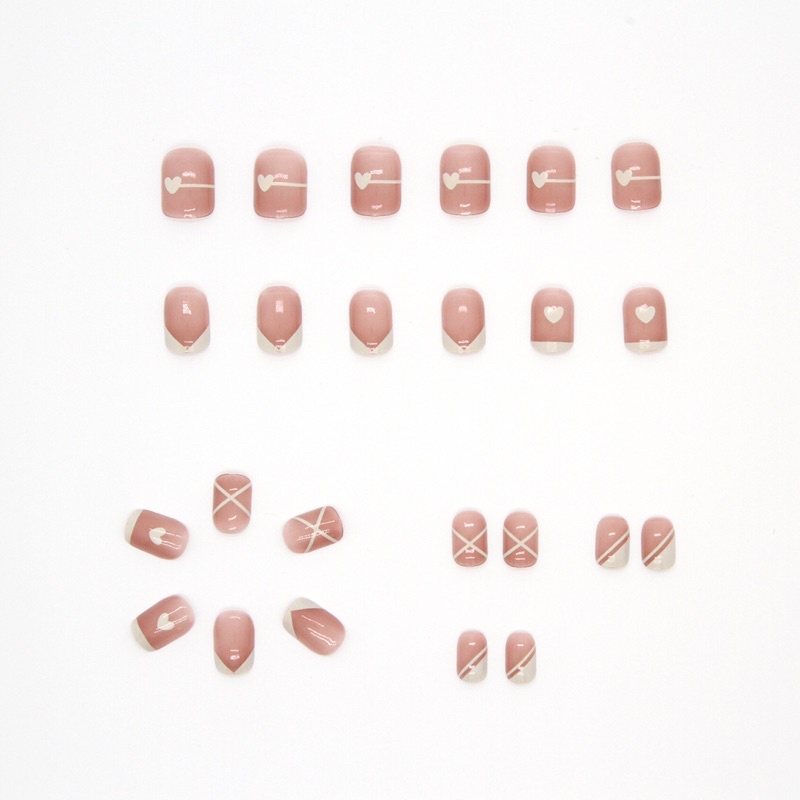 Set 24 móng giả N265 dáng móng ngắn