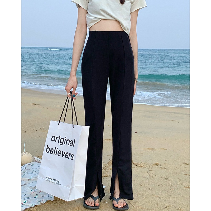 NRVP Quần ống rộng lưng cao phong cách hàn quốc thời trang mùa hè 2021 dành cho nữ