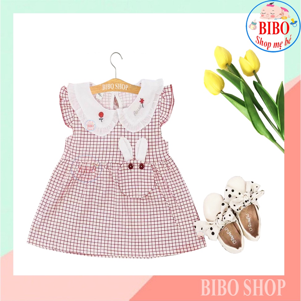 Đầm váy tay ngắn thời trang dành cho bé gái từ 0-2 tuổi chất thun cotton mịn mát mặc dễ chịu