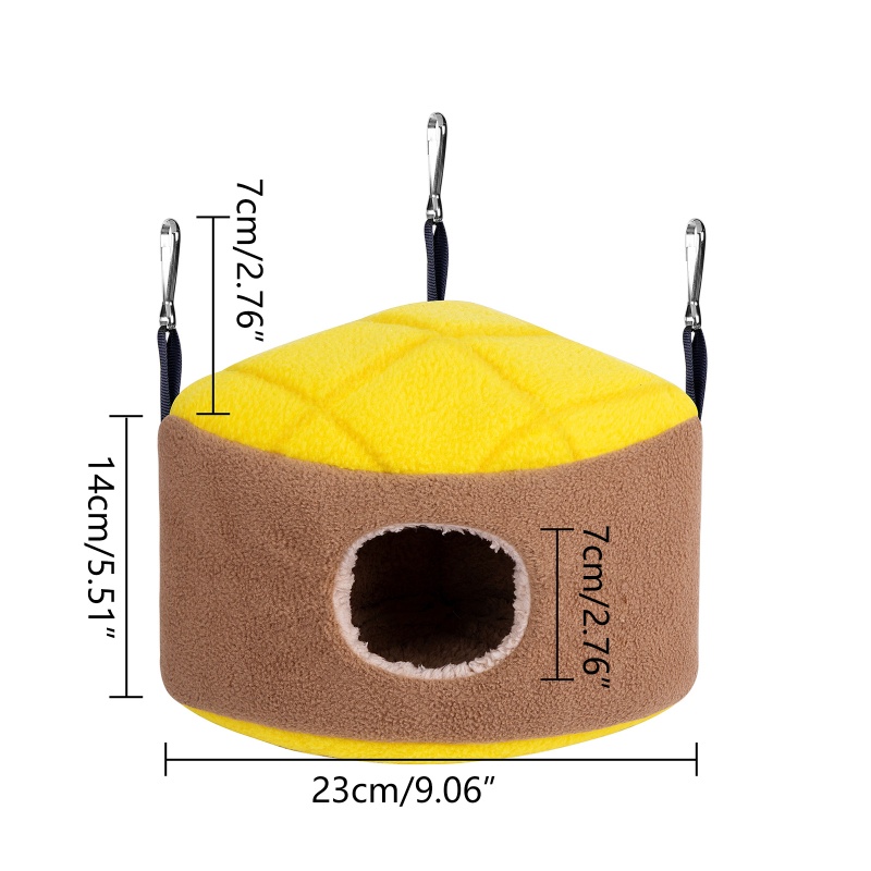 Tổ vải nhung lông giữ ấm treo trong lồng chim vẹt/ chuột hamster/ chuột nhảy