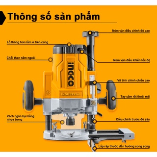 MÁY PHAY GỖ INGCO 2200W 12.7mm RT22008