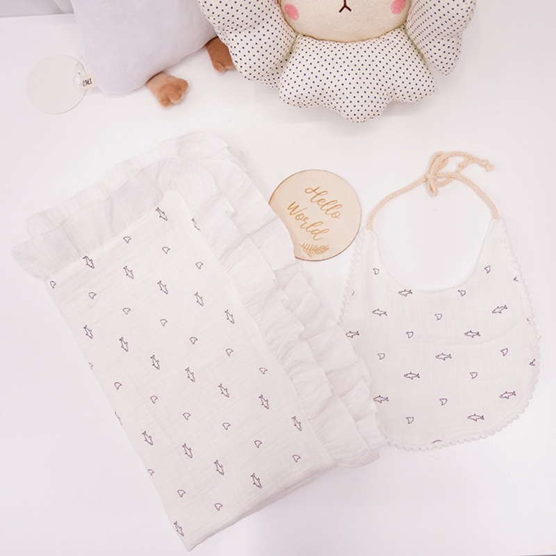 Set 2 Khăn Quấn Em Bé Bằng Cotton Mềm Mại