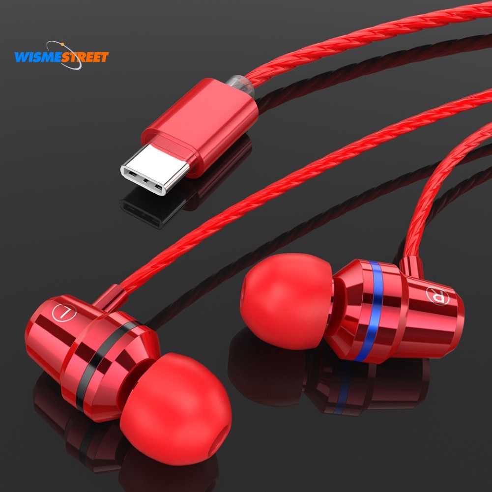 WMT M4 Type-C Wired Earphone Stereo Music Xiao-mi Phones