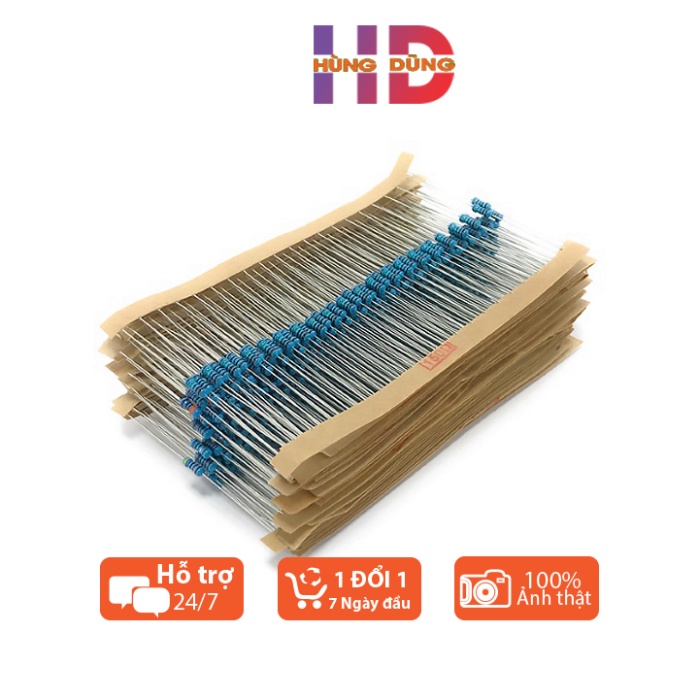 Điện Trở 33K 30K 25K 22K 18K 15K 12K 10K 8.2K 9.1K 7.5K 6.8K 6.2K 5.6K 5K 4.7K 4.3K 3.6K 3.3K 3K 2.5K ohm 1/4W 1%
