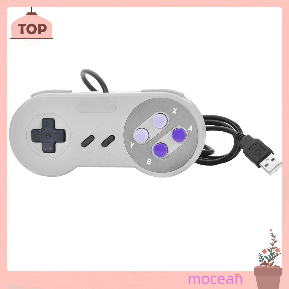Tay cầm chơi game Mocean Super Nintendo Snes 4 nút thích hợp cho PC / Mac