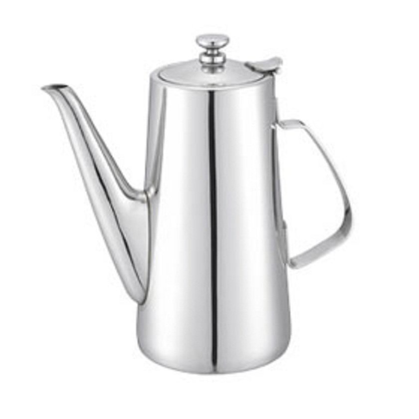 Ấm inox 304 dáng cao sang trọng dung tích 2 lít chuyên đựng trà, cà phê, nước gia vị lẩu nhà hàng
