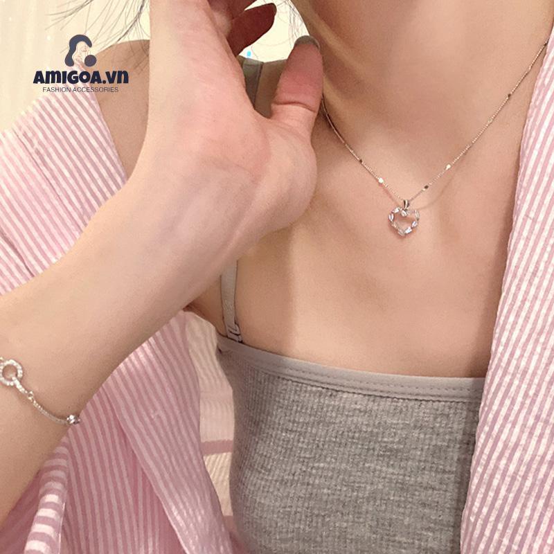 ✨✨vòng cổ trái tim Vòng cổ Nữ Đính Đá Zircon Sang Trọng