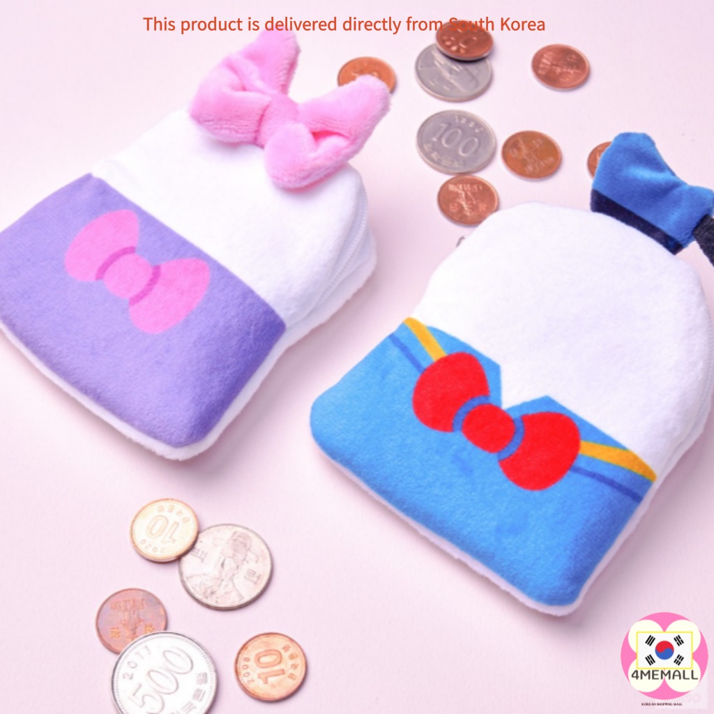 DAISO DISNEY Ví Đựng Tiền Xu Hình Vịt Donald Kiểu Hàn Quốc Dễ Thương