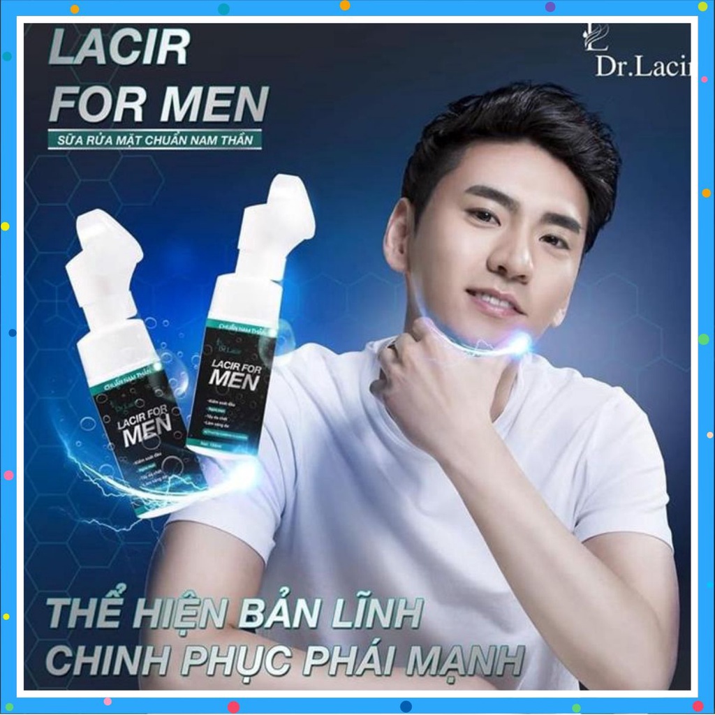 Sữa rửa mặt hari store sữa rửa mặt Lacir For Men làm sạch da giảm bóng dầu giúp da tươi sáng mềm mại ngăn ngừa mụn 150ml