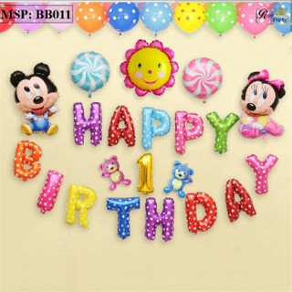 Sale nhanh!!!!set bóng sinh nhật mickey to
