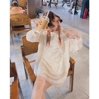 Váy hở vai tay bồng - Lisa Dress - Ảnh thật. Putactic k6