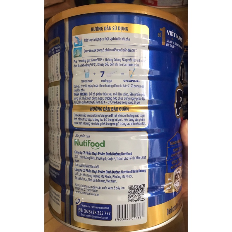 Sữa Growplus xanh 1.5kg date 6/2025