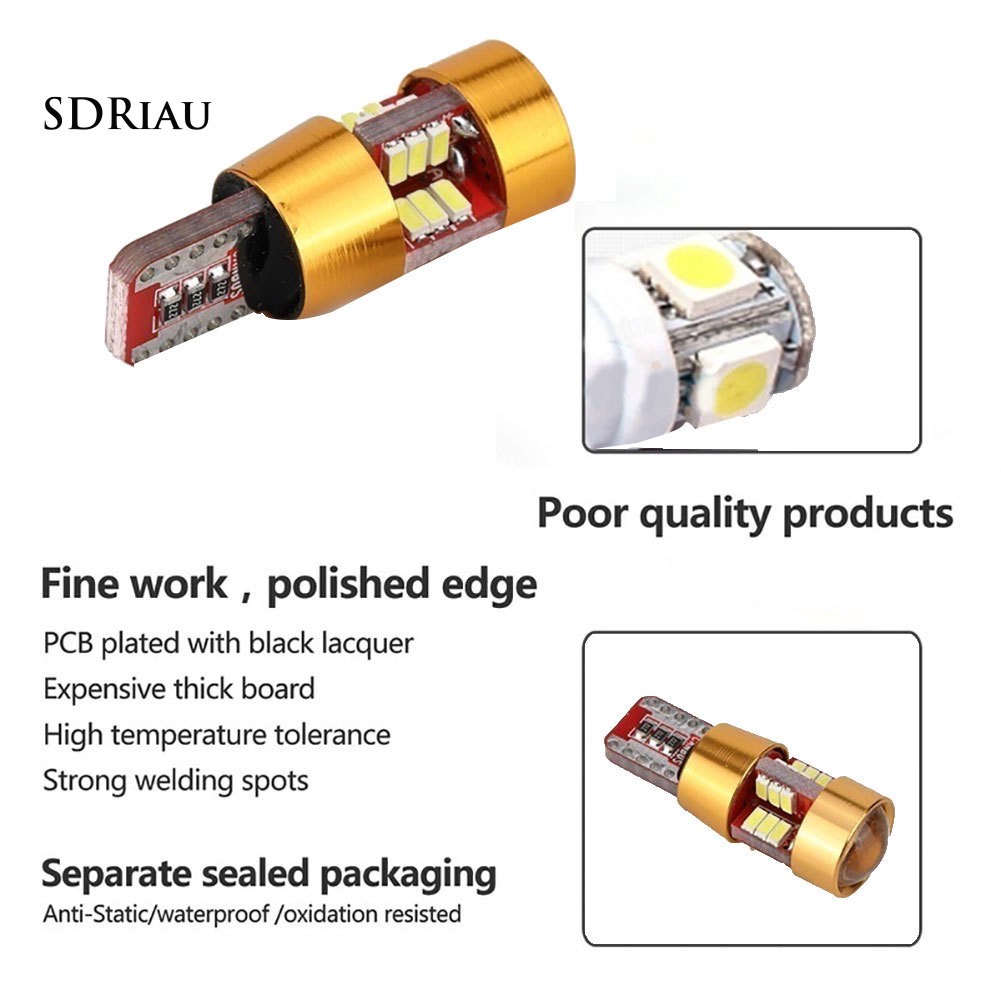 Set 2 đèn LED xe hơi 12V T10 W5W 3014 27SMD nhỏ gọn đa dụng